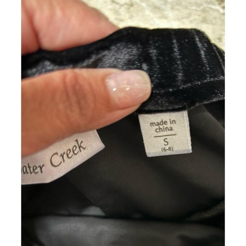 Coldwater Creek black Velvet midi‎ skirt size small - Picture 5 of 8